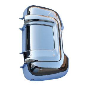 Cubierta carcasa cromada para espejo retrovisor izquierdo de brazo largo compatible con Fiat Ducato | Peugeot Boxer | Citroen Jumper | Opel Movano.