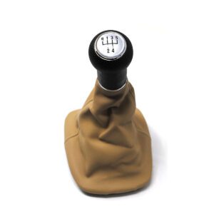 Pomo palanca cambio manual 5 velocidades beige oscuro enganche 23mm VW Golf, Jetta