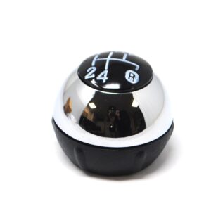 Pomo perilla cambio manual 5 velocidades negro y plateado Fiat 500C