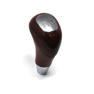 Pomo perilla cambio manual 6 velocidades madera plateado Mercedes Clase A W168, Clase C W210