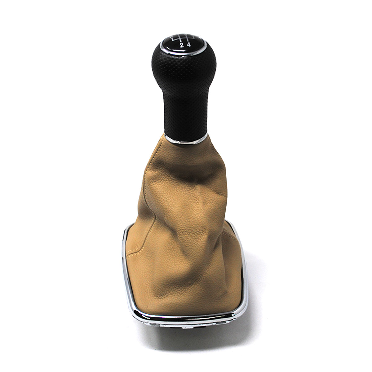 Pomo palanca cambio manual 5 velocidades beige oscuro enganche con medidas 23mm VW Golf IV, Bora
