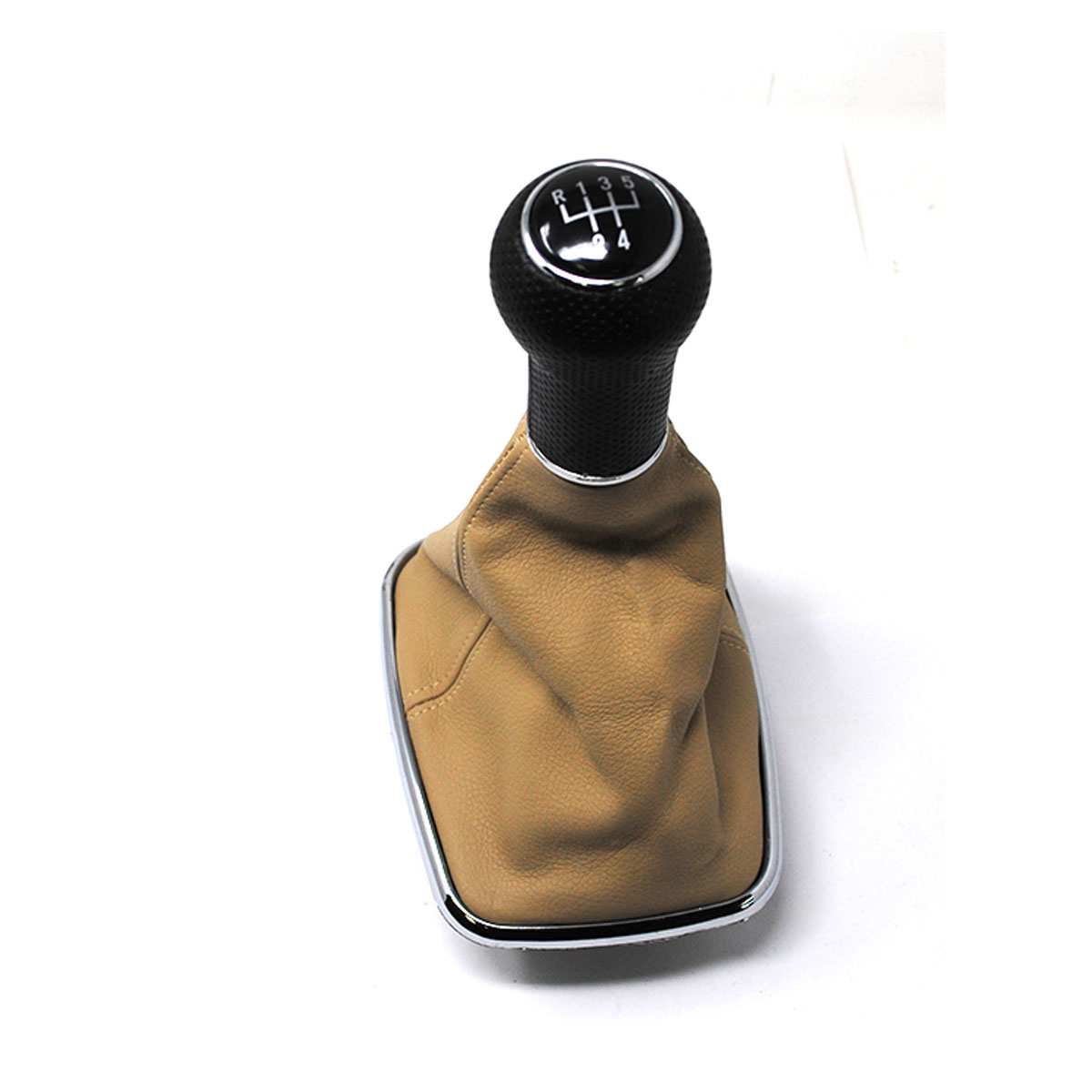 Pomo palanca cambio manual 5 velocidades beige oscuro enganche 23mm para modelos de coche VW Golf IV, Bora